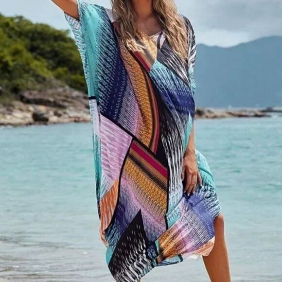 New SWIMSUIT Cover Up for Women Multi Color - Picture 3 of 7